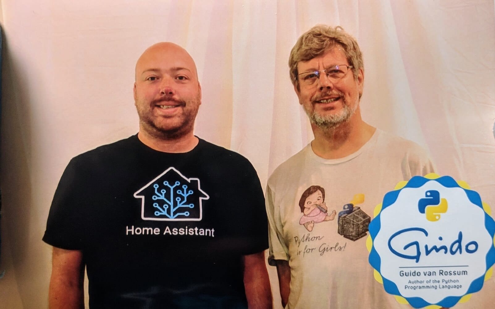 Photo of Paulus, founder of KS Assistant, and Guido, founder of Python.