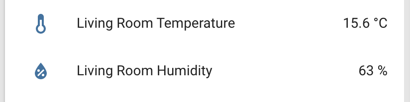 Result of how it shows up in KS Assistant with the example ESPHome above