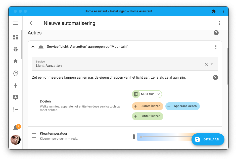 Screenshot showing the KS Assistant interface in the Dutch language, showcasing the translations for service calls.