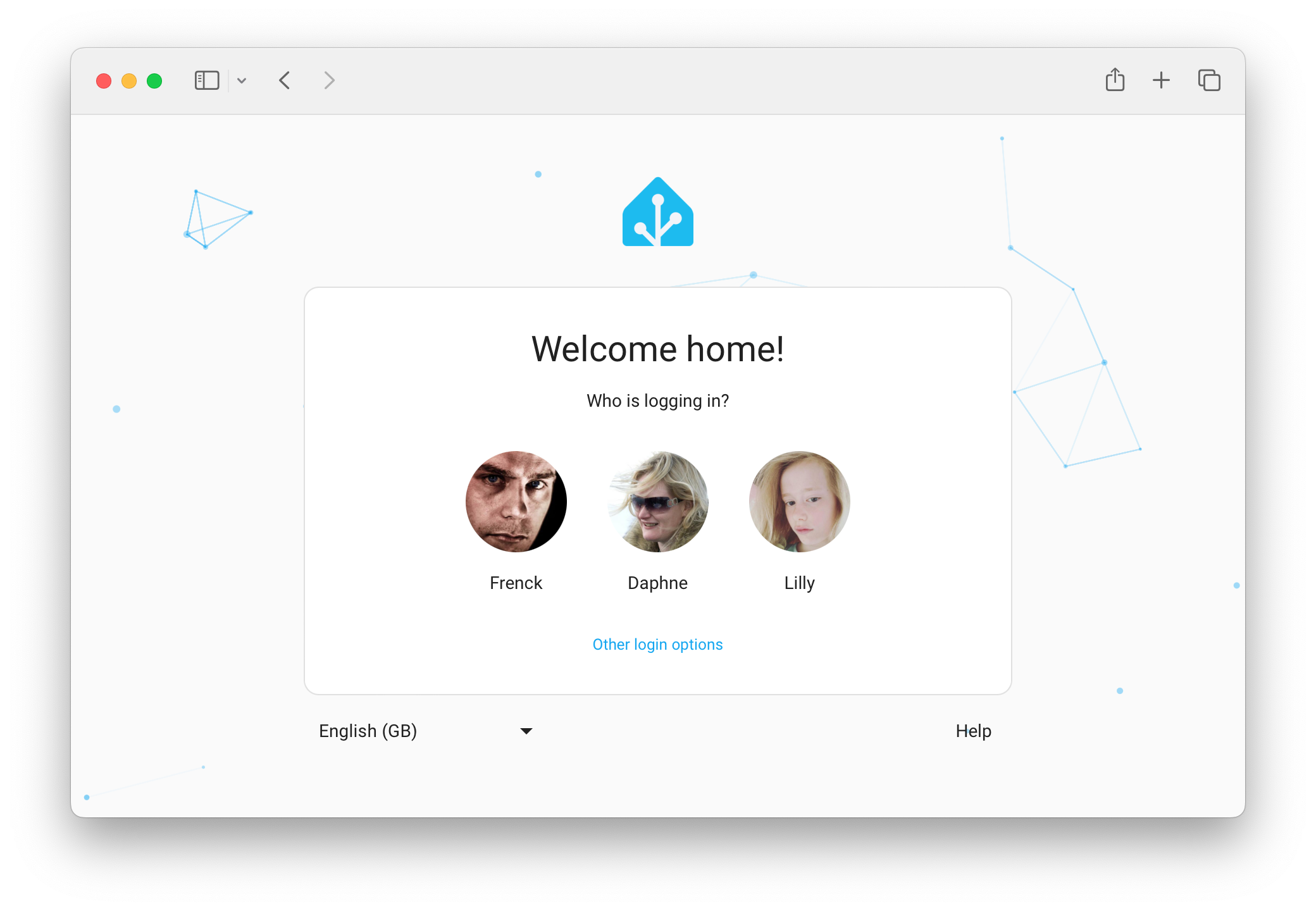 Screenshot of the new KS Assistant login screen that allows you to click on your profile picture to log in.