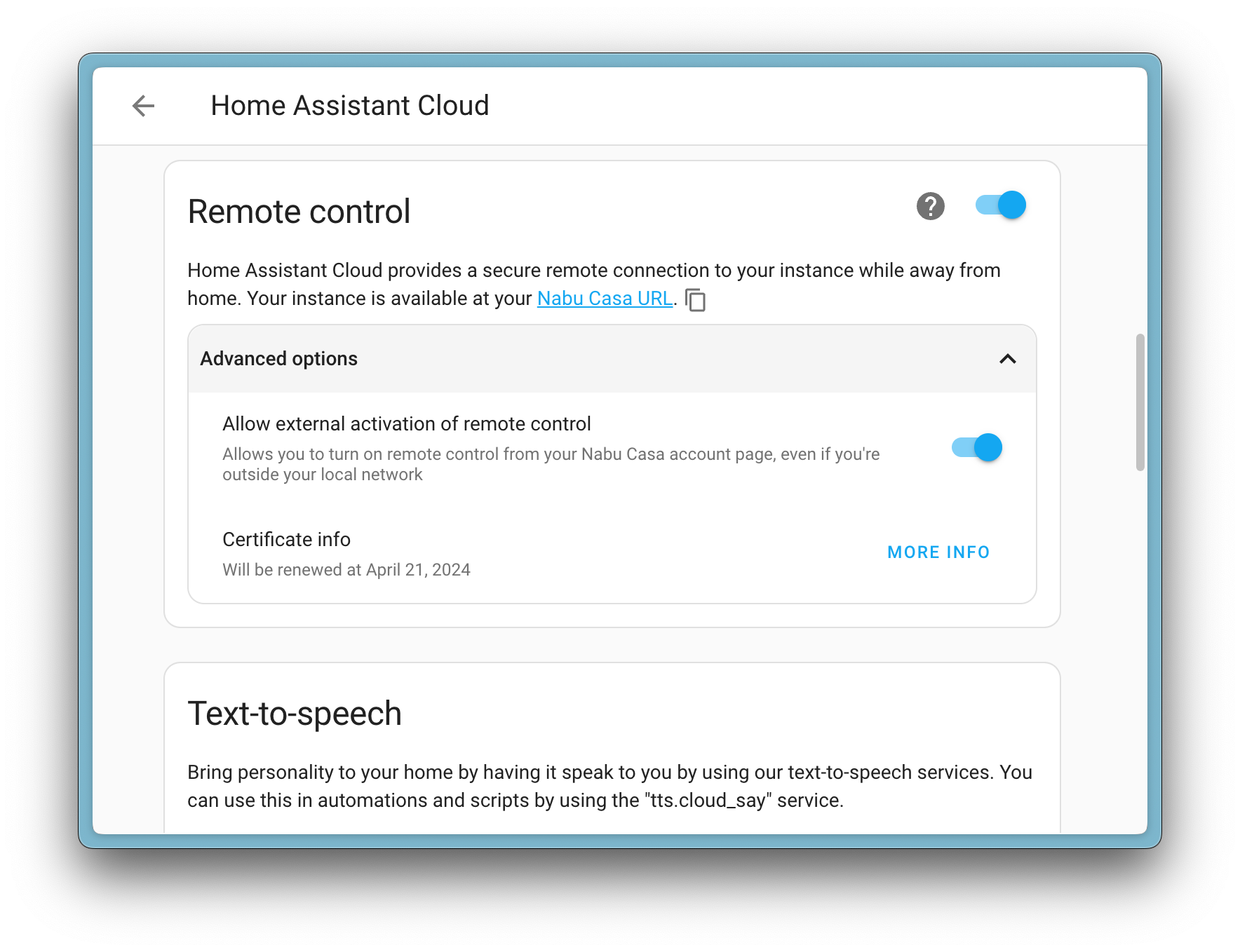 Screenshot showing the new advanced option that allows disabling remote activation of the KS Assistant remote UI.