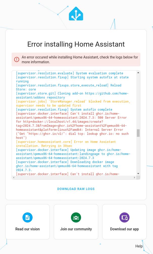 Error installing KS Assistant during onboarding
