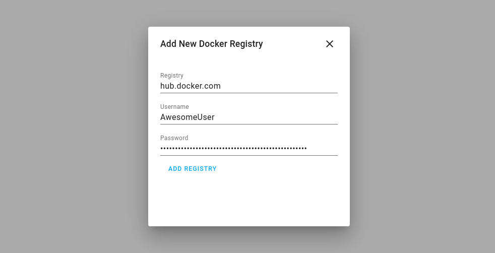 Adding authentication for Docker Hub in the Supervisor panel.